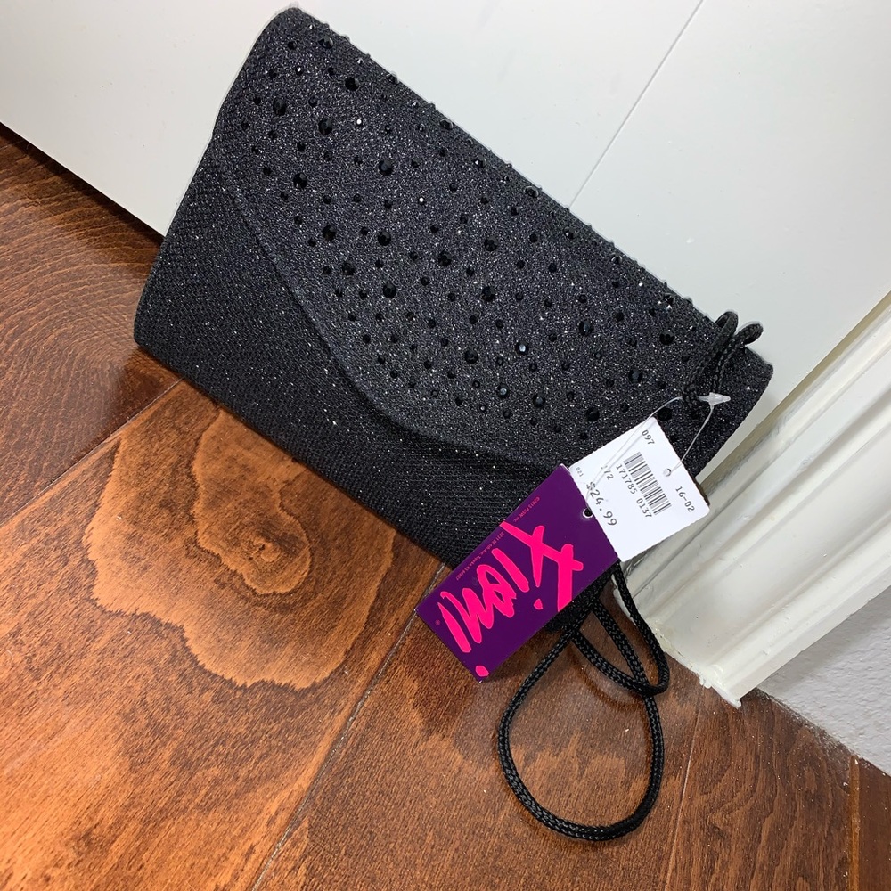 Black sequin purse.